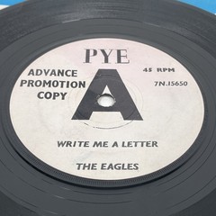 The Eagles Write Me A Letter 7” Promo Single Vinyl Record 45rpm Wishin And Hopin