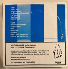 SNODGRASS + BUDDIES – BARGE AT WILL – VINYL LP BLACK – VG+ – A21