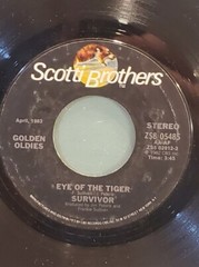 SURVIVOR 7″ 45 RPM “Eye if the Tiger” & “Take You On a Saturday” VG condition