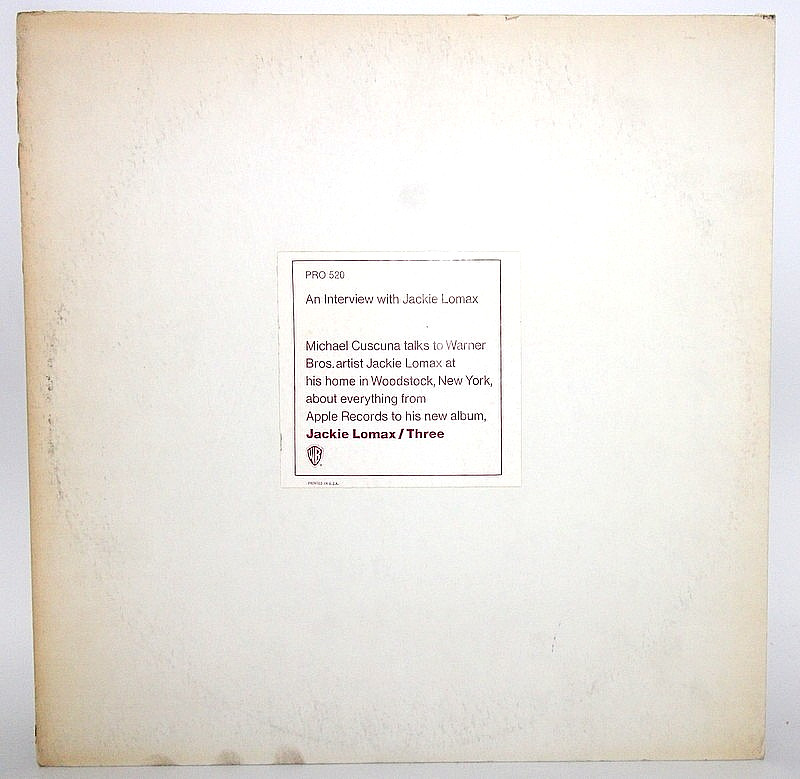 Michael Cuscuna / Jackie Lomax – “Jackie Lomax At Home” MONO 1972 – Interview LP