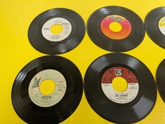FOR DECOR: LOT OF 12 FOLK ROCK 7″ 45 VINYL RECORDS Jim Croce Simon Garfunkel