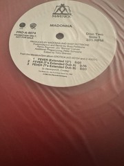 MADONNA FEVER 2 x 12” RED VINYL PROMO LP RECORD SPECIAL DJ LIMITED EDT US 1993