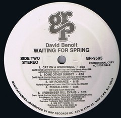 David Benoit – Waiting For Spring 1989 LP, Promo GRD 9595 Near Mint (NM or M-)