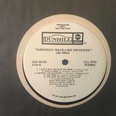 Jim Price Promo Lp Sundego’S Travelling Orchestra On Dunhill –