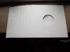 25ct White Record Jackets 12″ LP Cardboard Center Hole to see lable 350g.