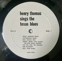 HENRY THOMAS Sings The TEXAS Blues! 1927-28 OJL-3 ORIGIN JAZZ LIBRARY VG++
