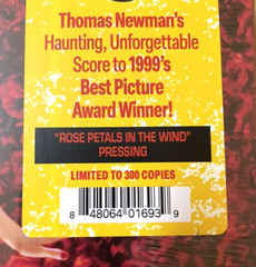 American Beauty Original Score by Thomas Newman Rose Petals Variant /300 Copies