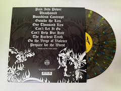 TERROR “PAIN INTO POWER” LP RECORD CLEAR W/ NEON YELLOW & BLUE SPLATTER VINYL