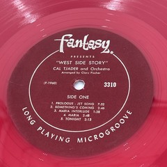 Cal Tjader West Side Story Lp 1960 Original RED Vinyl Ultrasonic Clean VG/VG