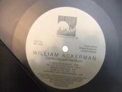 WILLIAM ACKERMAN CONFERRING WITH THE MOON LP ON WINDHAM HILL RECORDS