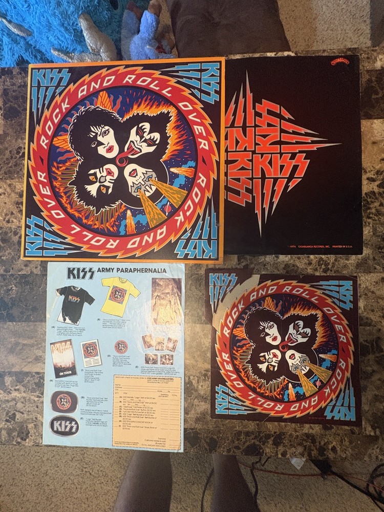 1976 Kiss – Rock And Roll Over First US Pressing Vinyl LP with inserts