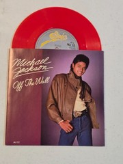 MICHAEL JACKSON “off the wall” new UK 45 w/picture sleeve, red 7″