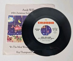 ANDY WILLIAMS Its The Most Wonderful Time of the Year / Jingle Bells 7″ Promo NM