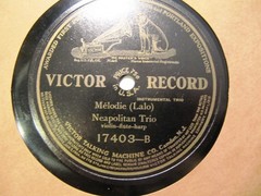 1913 Carl TOLLEFSEN TRIO Violin Kefer Cello PARADIS Pastel-Menuet VICTOR 17403