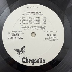 JETHRO TULL A Passion Play LP Chrysalis 1973 Edited Version White Label Promo