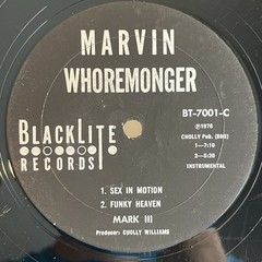 Mark III – Marvin Whoremonger • Original Private Press LP • Disc 2 Only • Hear