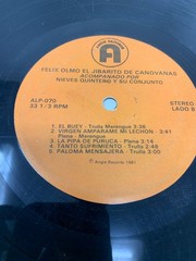 Felix Olmo El Jibarito de Canóvanas Angie Vinyl Records 1981 33 1/3 RPM ALP-070