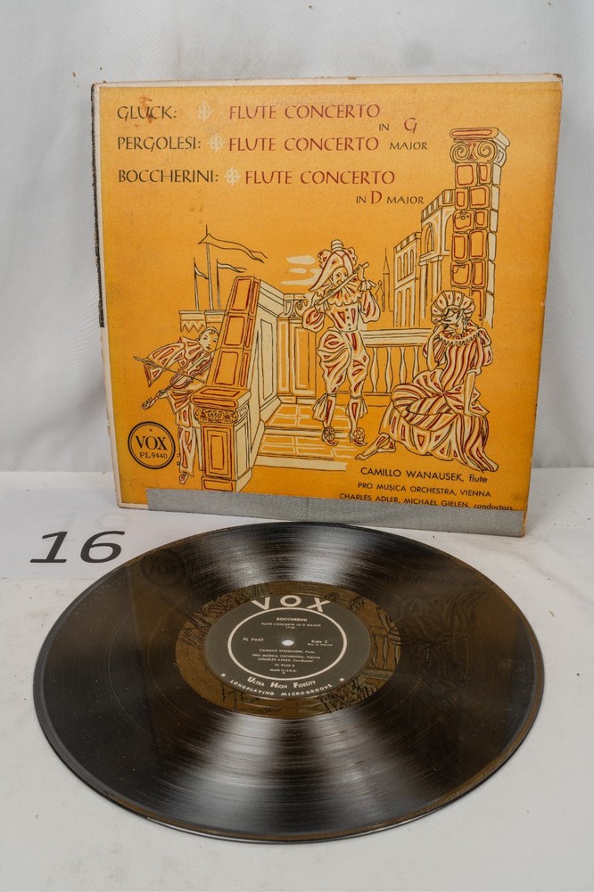 Camillo Wanausek Flute Concertos Gluck Pergolesi Boccherini 1955 Vox LP PL 9410