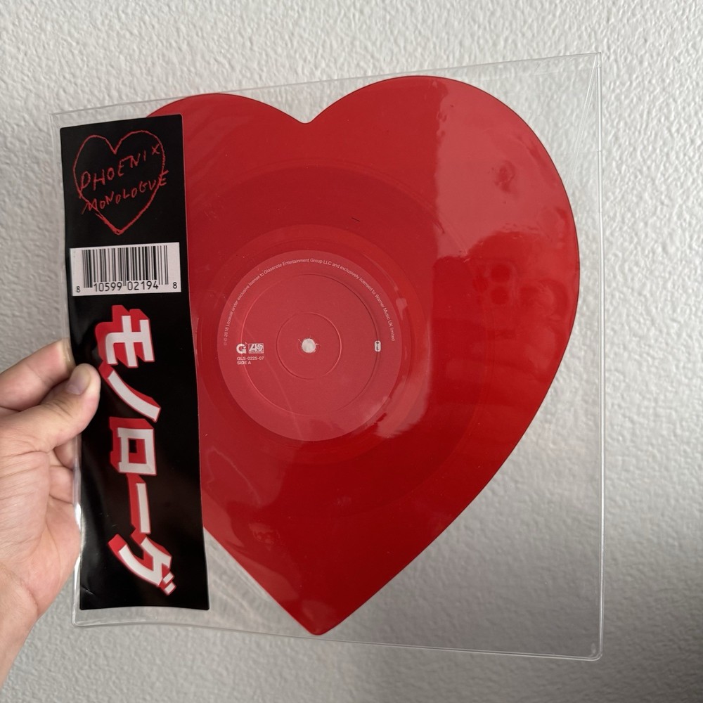 Phoenix Monologue 7” HEART Shaped Transparent Red Vinyl RSD 2018 NEW SEALED