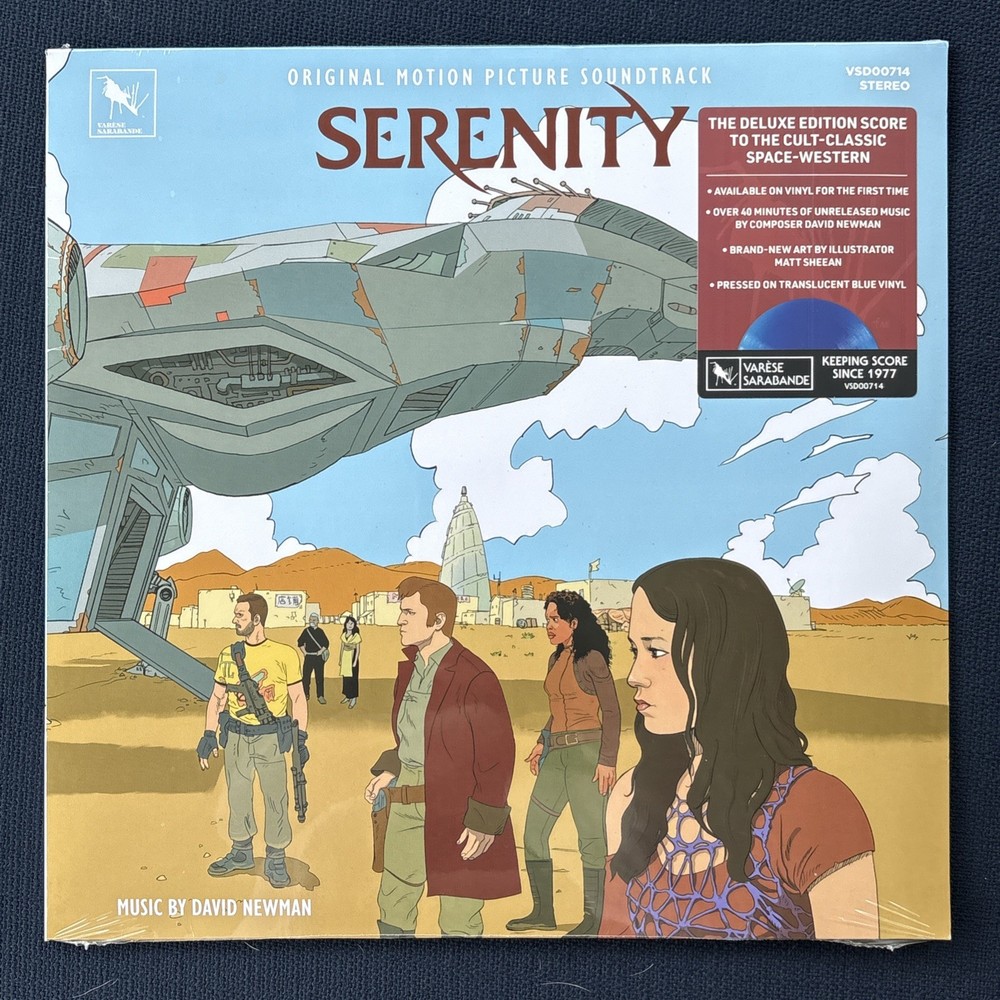 David Newman Serenity LP Original Motion Picture Soundtrack Blue Vinyl NEW MINT!
