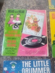 Lot of 10 Vintage Peter Pan Records Book and Record Set/Records 45rpm