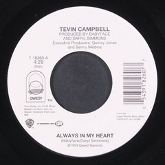 TEVIN CAMPBELL: always in my heart / edit QWEST 7″ Single 45 RPM