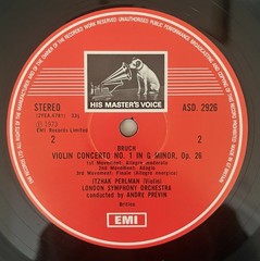 Itzhak Perlman André Previn Mendelssohn Bruch LP ASD 2926 UK VG+ 1973