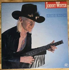 Johnny Winter Serious Business Vinyl Lp 1985 First Press Ex-NM Rock Album