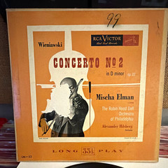 RCA Victor Red Seal Wieniawski Concerto No. 2 Elman LP 33 RPM LM-53