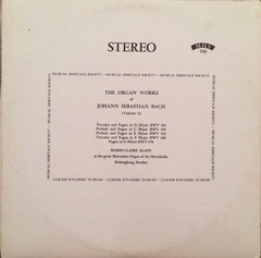Johann Sebastian Bach, Marie-Claire Alain, The Organ Works Of Johann Sebastian B