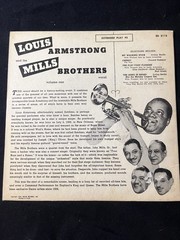 Louis Armstrong and The Mills Brothers ~ 10″ Vinyl LP Decca DL 5509 1954
