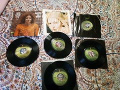 Apple Label-45 Record Lot (5) James Taylor- Elastic Oz. Pic/Apple Sl. Elephant C