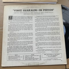 1970s Vince Guaraldi ‎In Person Vinyl LP US Pressing Fantasy Records
