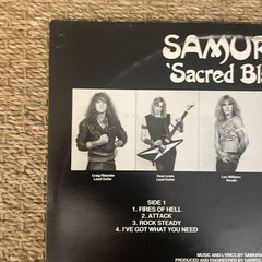 SAMURAI ~ SACRED BLADE 1984 UK EBONY LP NWOBHM FIRST PRESS RARE EXCELLENT