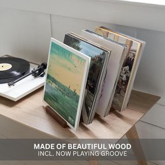 Decorative Vinyl Record Storage For Up to 75 Single Records – Sturdy LP Holde…