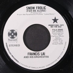 FRANCIS LAI: snow frolic / same PARAMOUNT 7″ Single 45 RPM