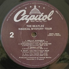 The Beatles “MAGICAL MYSTERY TOUR” 1978 LP, Capitol Purple Label, SMAL-2835