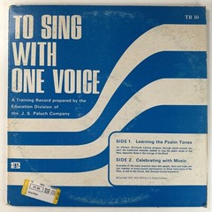 To Sing With One Voice Training LP Record Album Vinyl