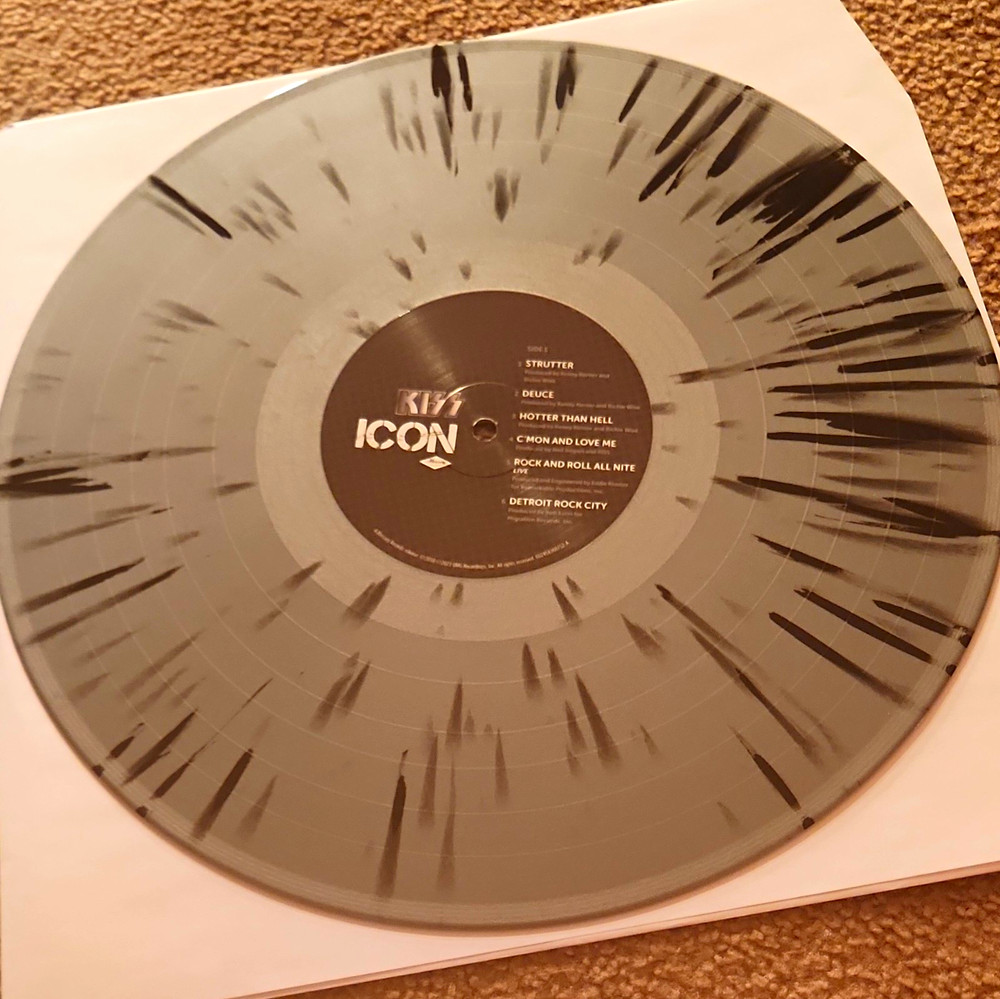 KISS – Icon (2023) LP 12″ Gray/Black Splatter Colored Vinyl Mercury