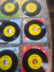 Lot of 10 Vintage Peter Pan Records Book and Record Set/Records 45rpm