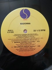 Rare: MADONNA 12″ SINGLE “Express Yourself” MINT PROMO 1989 Mint All The Way Pix