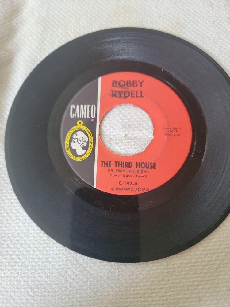 Vintage 7-inch 46 Vinyl Record Cameo Records Bobby Rydell A Side “The Third…