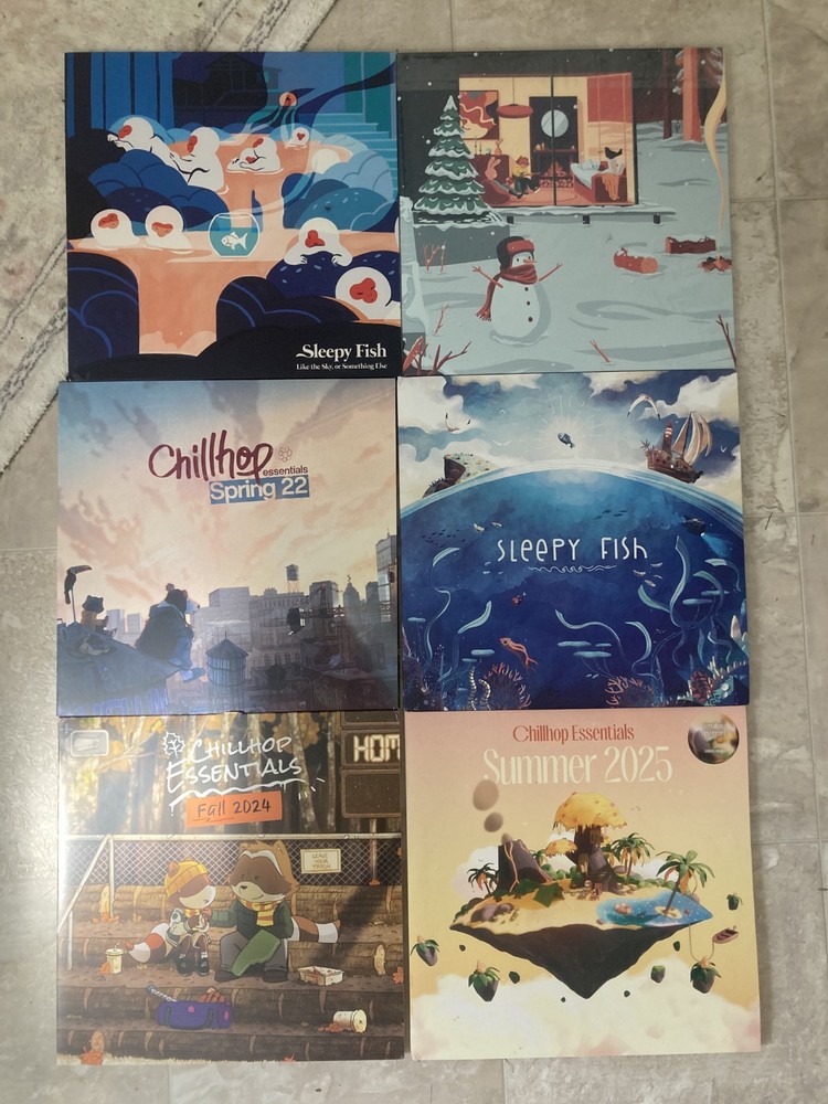 6 Chillhop Vinyl Records: Essentials: Spring, Summer, Fall, Winter, Sleepy Fish