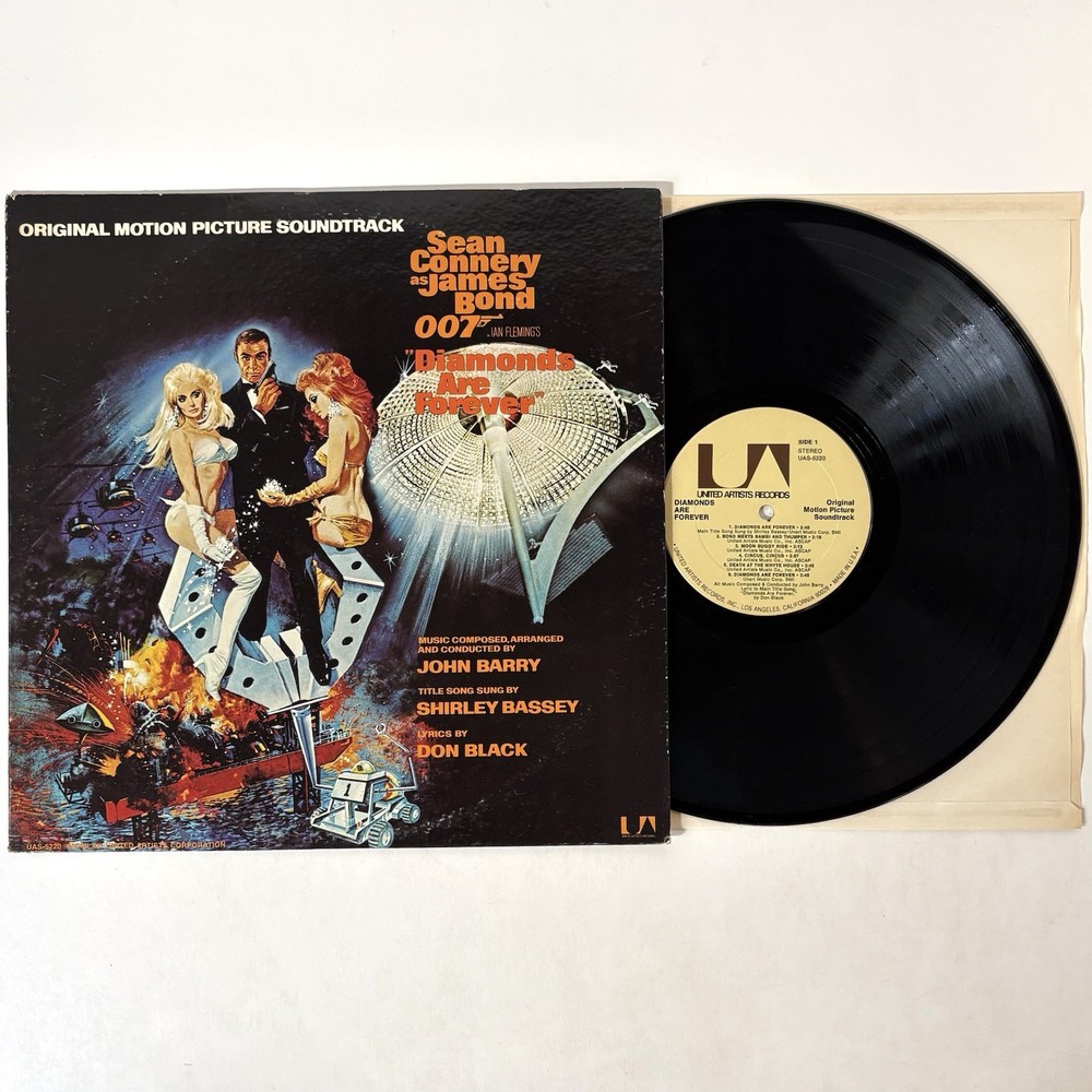 Diamonds Are Forever Soundtrack OST John Barry Original UAS 5220 LP James Bond