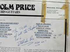 Malcolm Price – His Songs And His Guitars – Vinyl LP – Signed – STFID 2156