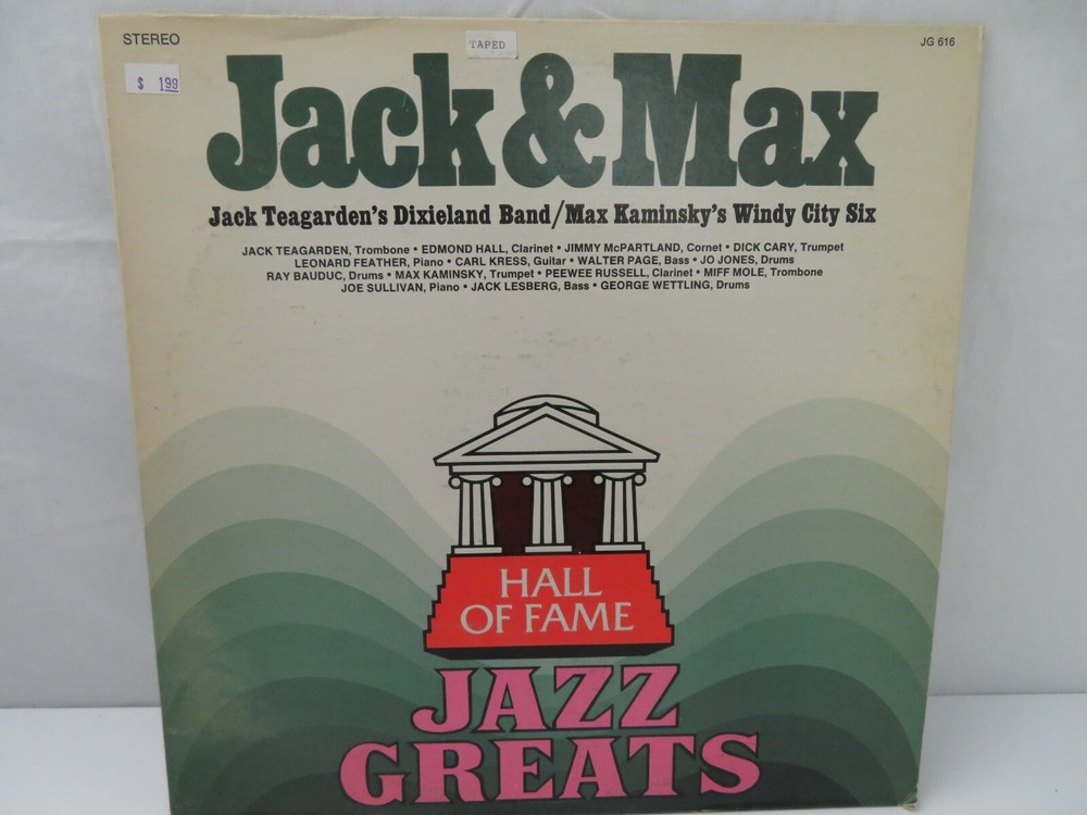 Jack & Max Dixieland Band Hall of Fame Jazz Greatest LP Record Album Vinyl