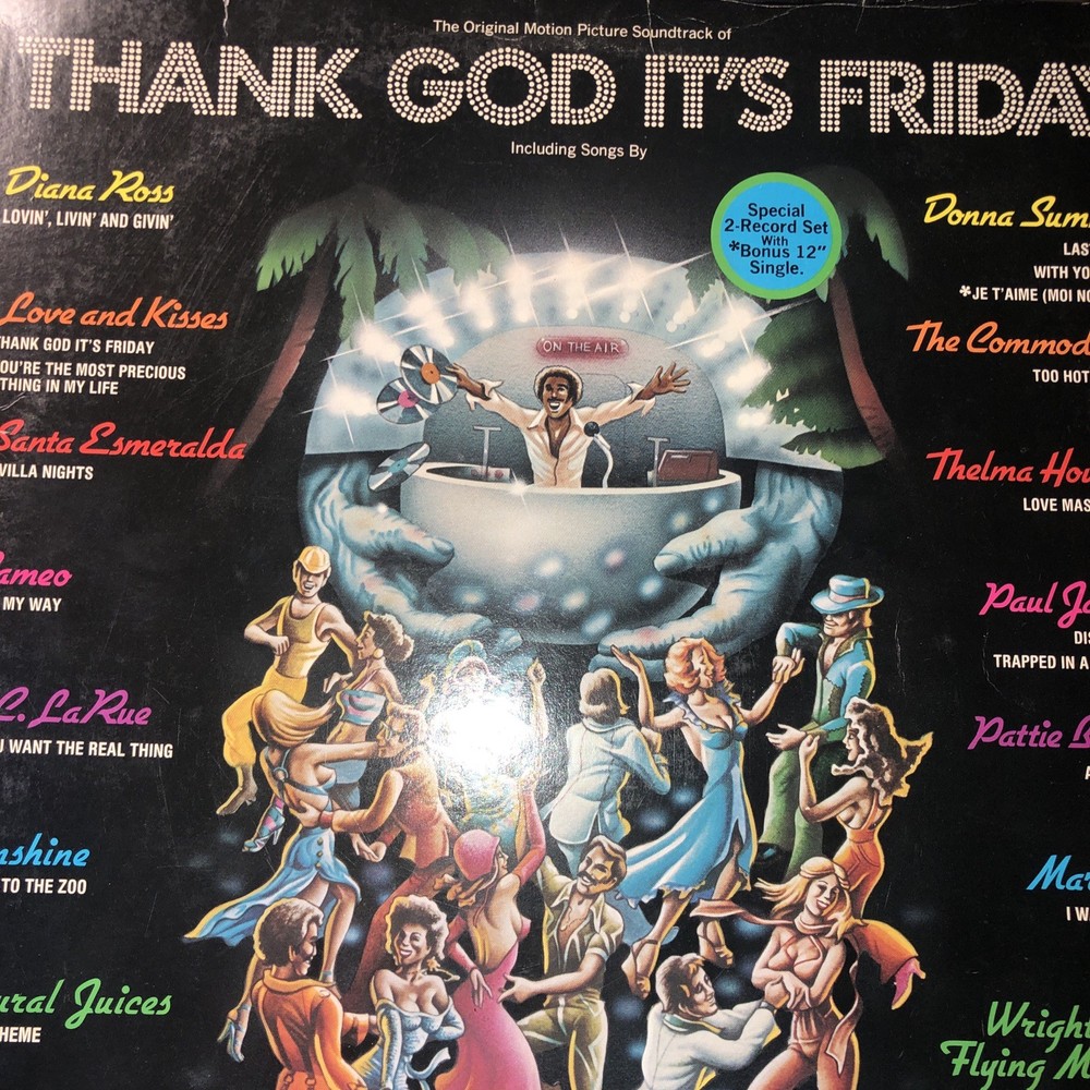 Thank God It’s Friday Soundtrack Donna Summer/ Diana Ross 3-Lp Records gatefold