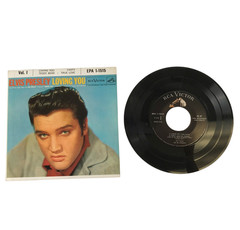 Elvis Presley Records Lot of 6 Vinyl 45 RPM 50’s Rock + Sleeves 1 Unmatched