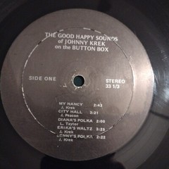 The Good Happy Sounds Of Johnny Krek On The Button Box (Vinyl LP) G&C Record Co.