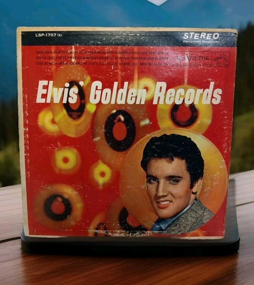 Elvis’ LP Golden Records – RCA ‎LPM-1707 Black Label 1958 Stereo VG